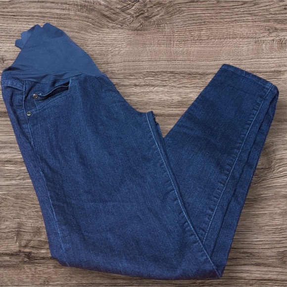 Women's Blue Maternity Jeans - Picture 4 of 6